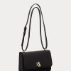 Schwarze mittelgroße Schultertaschen aus Leder von Ralph Lauren für Damen