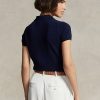 Schwarze Poloshirts aus Kaschmir im Slim Fit von Ralph Lauren für Damen