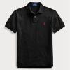 Schwarze Poloshirts aus Mesh im Slim Fit von Ralph Lauren für Herren