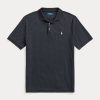 Schwarze Poloshirts aus weicher Baumwolle mit klassischer Passform von Ralph Lauren für Herren