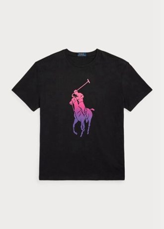 Schwarze Poloshirts für Herren von Ralph Lauren mit klassischer Passform und großem Pony-Jersey