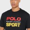 Schwarze Poloshirts mit Rundhalsausschnitt für Herren von Ralph Lauren