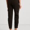 Schwarze Ponte-Cargohose mit Gürtel von Ralph Lauren für Damen