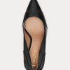 Schwarze Pumps „Lynden“ aus brüniertem Leder für Damen von Ralph Lauren