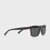 Schwarze quadratische Sonnenbrille Ralph Lauren 0PH4153 für Herren
