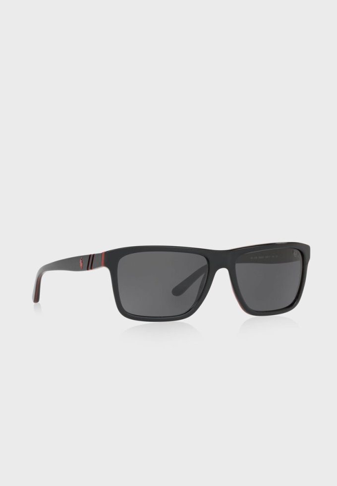 Schwarze quadratische Sonnenbrille Ralph Lauren 0PH4153 für Herren