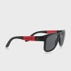 Schwarze quadratische Sonnenbrille Ralph Lauren 0PH4162 für Herren