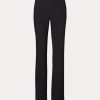 Schwarze Ralph Lauren Alandra Stretch-Wollhose für Damen