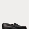 Schwarze Ralph Lauren Braygan Pennyloafer aus Kalbsleder für Herren