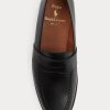 Schwarze Ralph Lauren Braygan Pennyloafer aus Kalbsleder für Herren