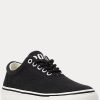 Schwarze Ralph Lauren Bryn Canvas-Sneakers für Damen