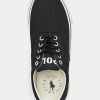 Schwarze Ralph Lauren Bryn Canvas-Sneakers für Damen