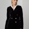 Schwarze Ralph Lauren Camden Samtjacken für Damen