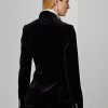 Schwarze Ralph Lauren Camden Samtjacken für Damen