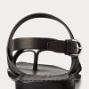 Schwarze Ralph Lauren Carlion Kalbsledersandalen für Herren