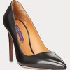 Schwarze Ralph Lauren Celia Pumps aus Kalbsleder für Damen