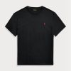 Schwarze Ralph Lauren Classic Fit Jersey-T-Shirts mit Rundhalsausschnitt für Herren