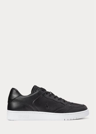 Schwarze Ralph Lauren Court Sneakers für Herren