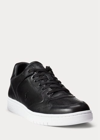 Schwarze Ralph Lauren Court Sneakers für Herren