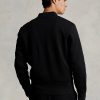 Schwarze Ralph Lauren Doppelstrick-Bomberjacken für Herren
