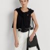 Schwarze Ralph Lauren Elaina Umhängetaschen aus Leder für Damen