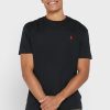 Schwarze Ralph Lauren Essential T-Shirts mit Rundhalsausschnitt für Herren