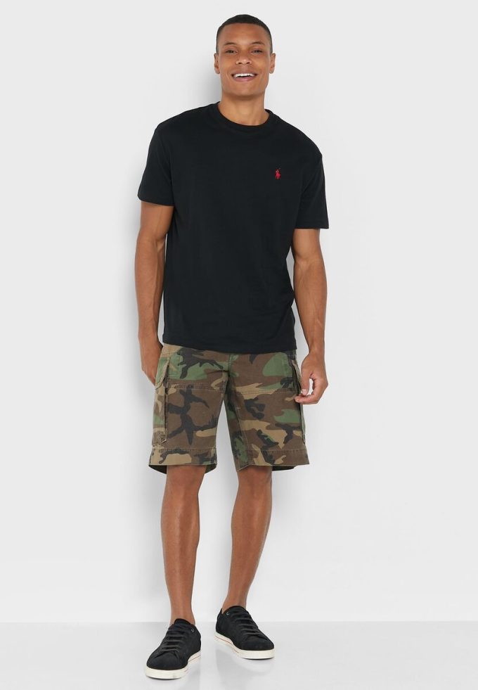 Schwarze Ralph Lauren Essential T-Shirts mit Rundhalsausschnitt für Herren