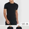 Schwarze Ralph Lauren Essential T-Shirts mit Rundhalsausschnitt für Herren im 2er-Pack