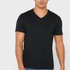 Schwarze Ralph Lauren Essential T-Shirts mit V-Ausschnitt im 2er-Pack für Herren