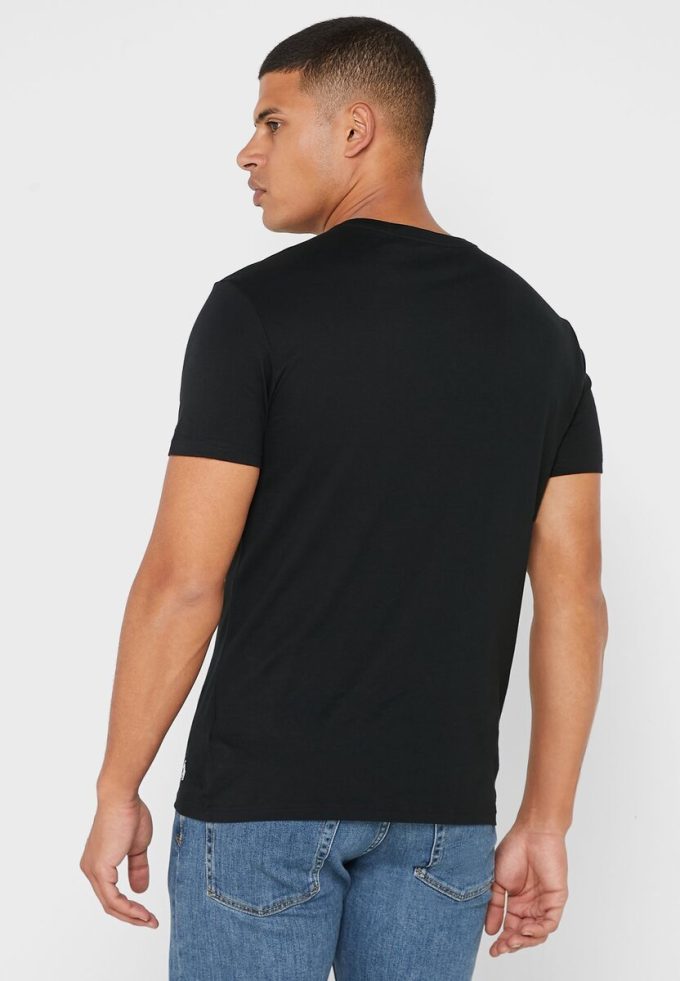 Schwarze Ralph Lauren Essential T-Shirts mit V-Ausschnitt im 2er-Pack für Herren