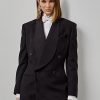 Schwarze Ralph Lauren Gregory Jacquard-Smokingjacken für Damen