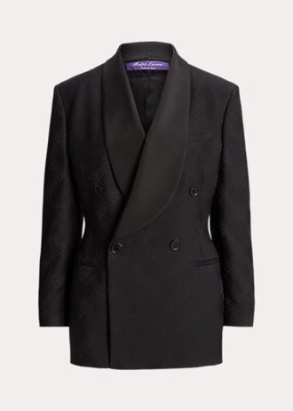 Schwarze Ralph Lauren Gregory Jacquard-Smokingjacken für Damen