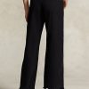 Schwarze Ralph Lauren High-Rise Cropped-Jeans mit weitem Bein für Damen