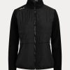 Schwarze Ralph Lauren Hybrid-Jacken mit durchgehendem Reißverschluss für Damen