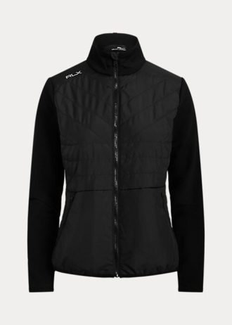 Schwarze Ralph Lauren Hybrid-Jacken mit durchgehendem Reißverschluss für Damen