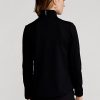 Schwarze Ralph Lauren Hybrid-Jacken mit durchgehendem Reißverschluss für Damen