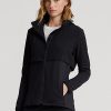 Schwarze Ralph Lauren Hybrid-Jacken mit verstaubarer Kapuze für Damen