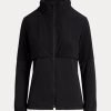 Schwarze Ralph Lauren Hybrid-Jacken mit verstaubarer Kapuze für Damen