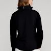 Schwarze Ralph Lauren Hybrid-Weste mit Stehkragen und Reißverschluss für Damen