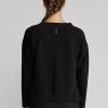 Schwarze Ralph Lauren Jersey-Sweatshirts mit V-Ausschnitt für Damen