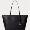 Schwarze Ralph Lauren Keaton Tote Bags aus Kunstleder für Damen