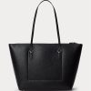 Schwarze Ralph Lauren Keaton Tote Bags aus Kunstleder für Damen