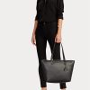 Schwarze Ralph Lauren Keaton Tote Bags aus Kunstleder für Damen