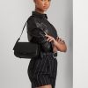Schwarze Ralph Lauren Leder-Umhängetaschen „Maddy“ für Damen