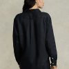 Schwarze Ralph Lauren Leinenhemden im Relaxed Fit für Damen