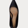 Schwarze Ralph Lauren Lindella II Heels aus brüniertem Leder für Damen