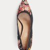 Schwarze Ralph Lauren Lindella II Needlepoint & Wildleder Heels für Damen