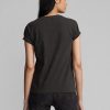 Schwarze Ralph Lauren Logo Baumwolljersey T-Shirts für Damen