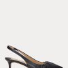 Schwarze Ralph Lauren Lolah Slingback-Pumps aus Nappaleder für Damen