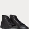 Schwarze Ralph Lauren Mayport Canvas-Sneaker für Herren